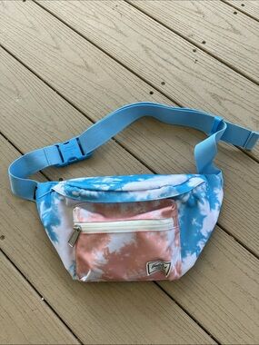 Hershel Tie-Dye Cross Body Bag in Blue & Peach